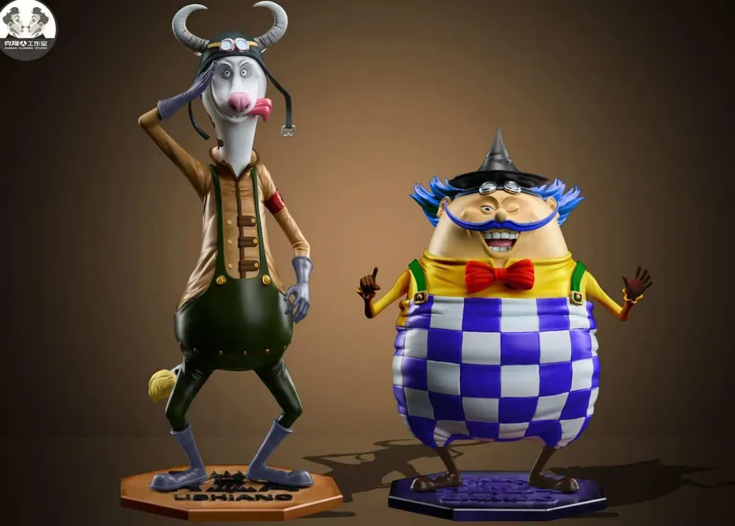 Revolutionary Army Series 001 Ushiano & Gambo - ONE PIECE Resin Statue - Clone Studios