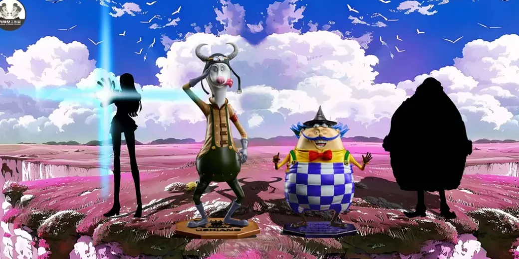 Revolutionary Army Series 001 Ushiano & Gambo - ONE PIECE Resin Statue - Clone Studios