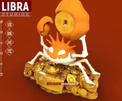 Rich in The World Krabby & Money in the Hand Krabby – Pokemon Resin Statue – LIBRA Studios