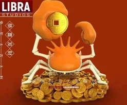 Rich in The World Krabby & Money in the Hand Krabby – Pokemon Resin Statue – LIBRA Studios
