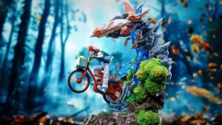 Riding Bike Ash Ketchum with LED - Pokemon Resin Statue - A.M. Sandsculpture Studios