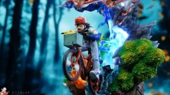 Riding Bike Ash Ketchum with LED - Pokemon Resin Statue - A.M. Sandsculpture Studios