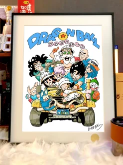 Riding Car Family Portrait Decoration Painting - Dragon Ball - Xingkong Studio