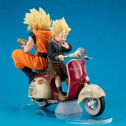 Riding Scooter Son Goku & Son Gohan - Dragon Ball Official Statue - MegaHouse