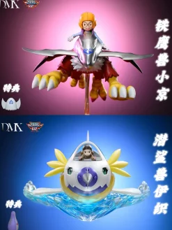 Riding Series Holsmon & Yolei Inoue & Submarimon & Cody Hida - Digimon Resin Statue - DMX Studios