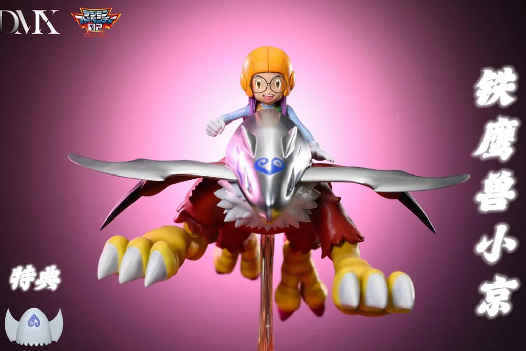 Riding Series Holsmon & Yolei Inoue & Submarimon & Cody Hida - Digimon Resin Statue - DMX Studios