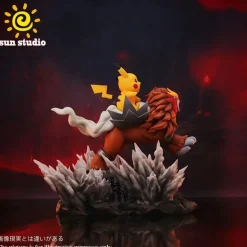 Rocking Horse Series Entei & Pikachu - Pokemon Resin Statue - sun Studio