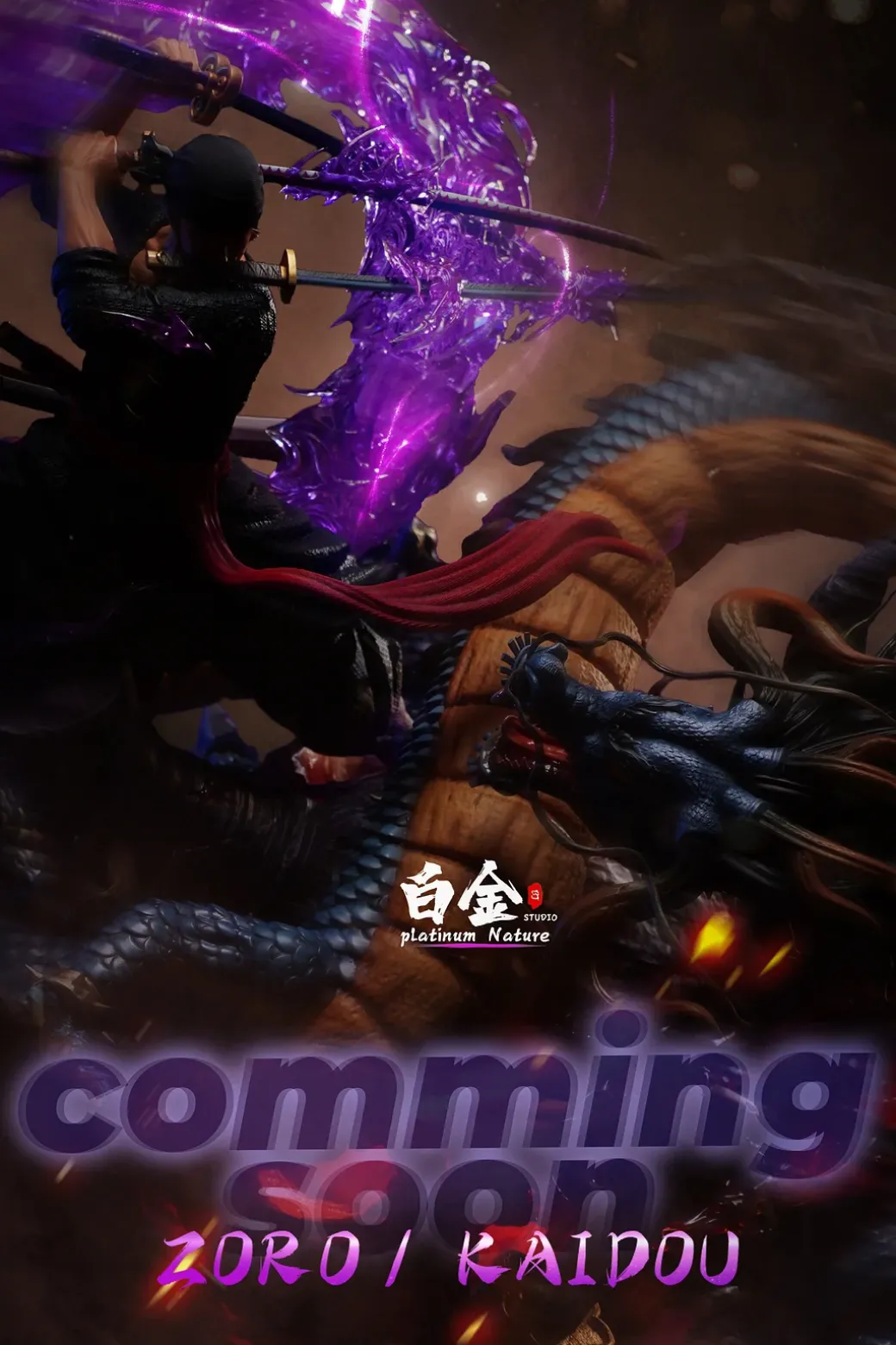 Roronoa Zoro VS Kaido with LED - ONE PIECE Resin Statue - Platinum Nature Studio