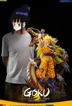 S+ & S- Scale Dragon Fist Super Saiyan 3 Son Goku with LED - Dragon Ball Resin Statue - Du-Studio