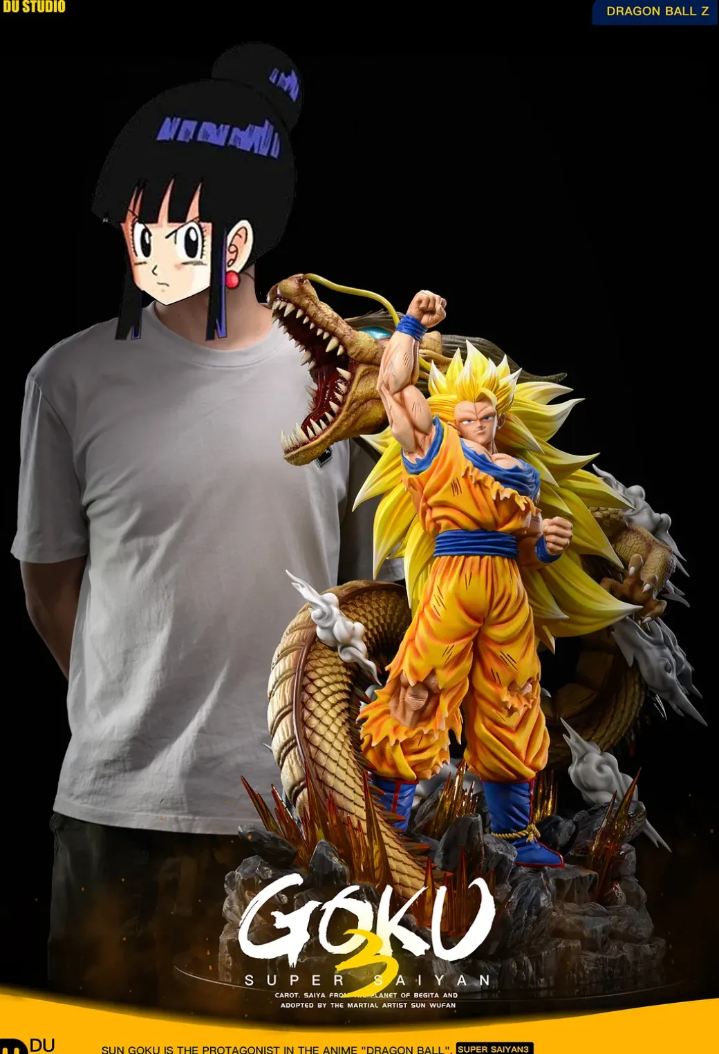 S+ & S- Scale Dragon Fist Super Saiyan 3 Son Goku with LED - Dragon Ball Resin Statue - Du-Studio