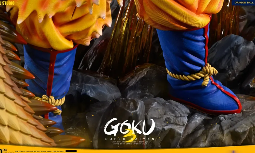 S+ & S- Scale Dragon Fist Super Saiyan 3 Son Goku with LED - Dragon Ball Resin Statue - Du-Studio