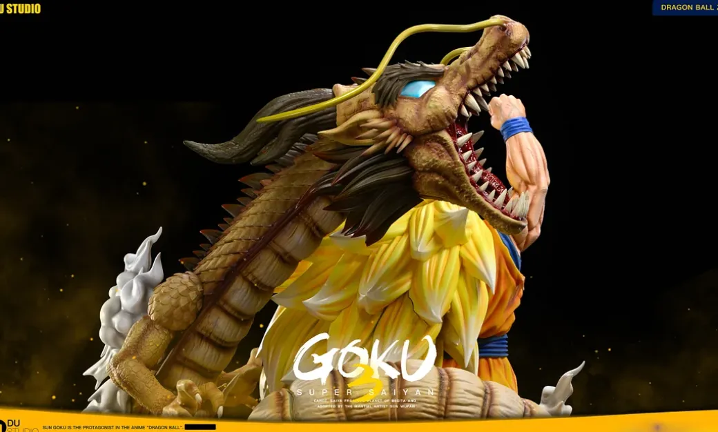 S+ & S- Scale Dragon Fist Super Saiyan 3 Son Goku with LED - Dragon Ball Resin Statue - Du-Studio