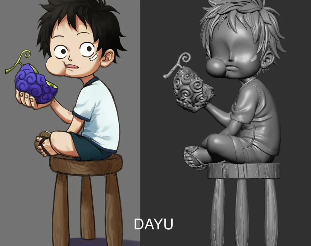 S- & S+ Scale Nika Monkey D. Luffy VS Beast Form Kaido with LED - ONE PIECE Resin Statue - DAYU Studios