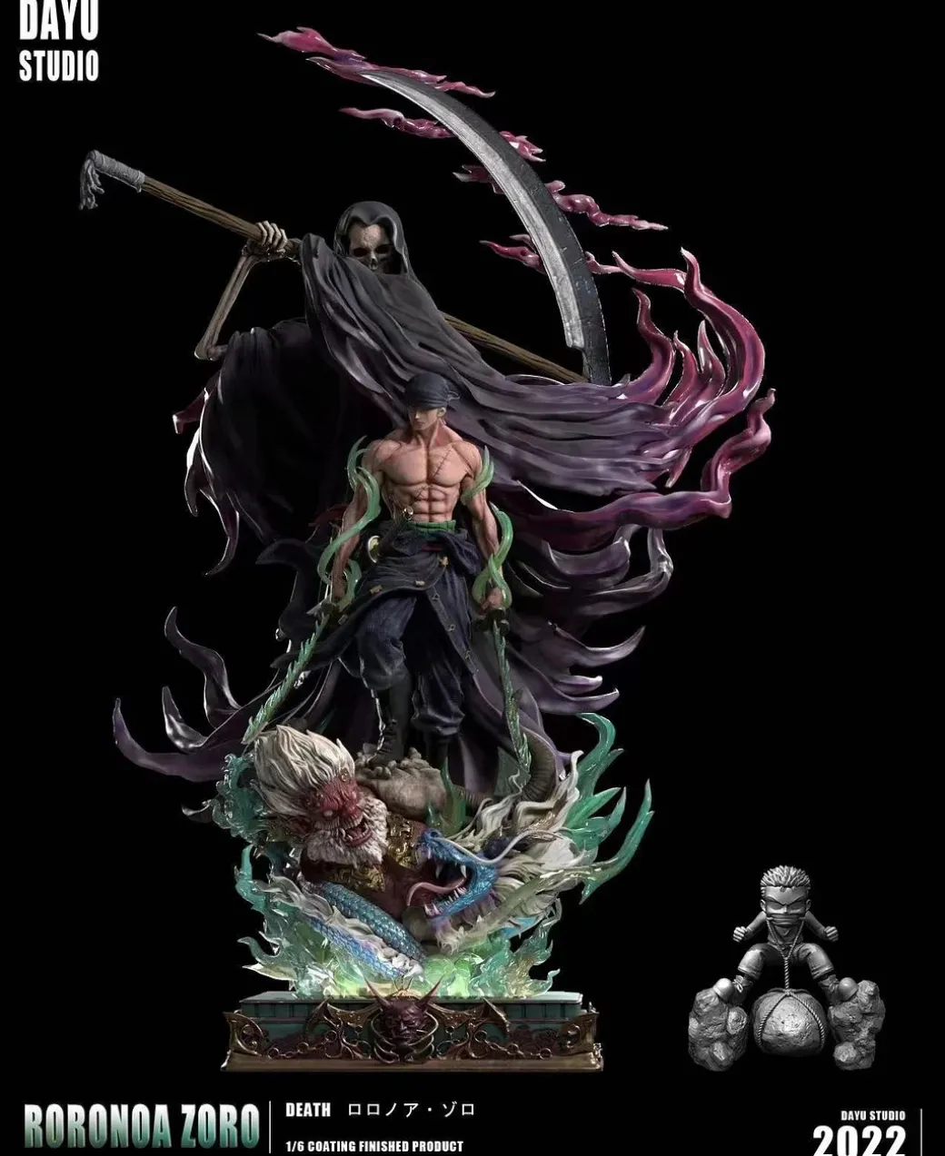 S- & S+ Size Death & Roronoa Zoro - ONE PIECE Resin Statue - DAYU Studios