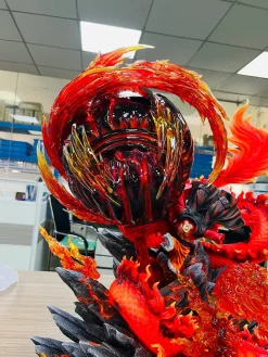 S Scale Monkey D. Luffy VS Kaen Daiko with LED - ONE PIECE Resin Statue - Burning Point Studio