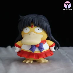 Sailor Mars/ Rei Hino Cosplay Psyduck - Sailor Moon Pokemon Resin Statue - YAYA Studios