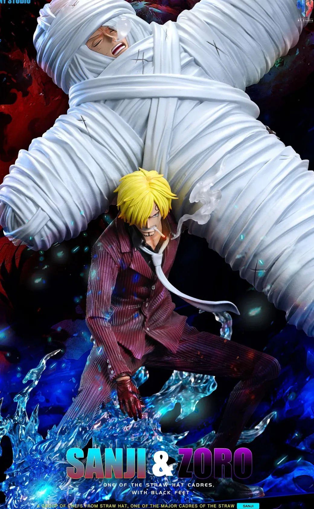 Sanji Carrying Roronoa Zoro - ONE PIECE Resin Statue - NY Studio