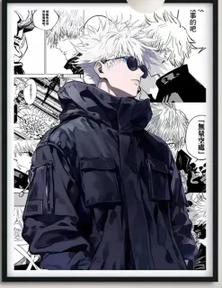 Satoru Gojo & Suguru Geto Decorative Painting & Fridge Magnet - Jujutsu Kaisen - BLK Studio