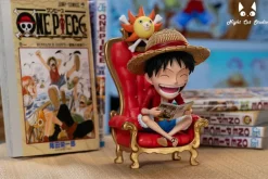 SD Scale Reading Comic Monkey D. Luffy - ONE PIECE Resin Statue - Night Cat Studio