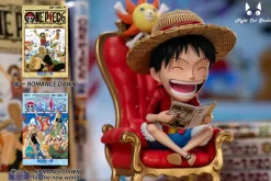 SD Scale Reading Comic Monkey D. Luffy - ONE PIECE Resin Statue - Night Cat Studio