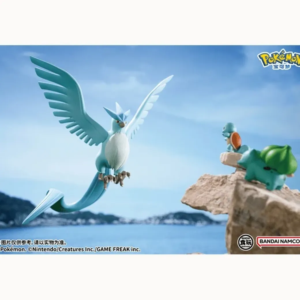 Second Edition Scale World Kanto Region Legendary Birds - Pokemon Official Statue - BANDAI SHOKUGAN