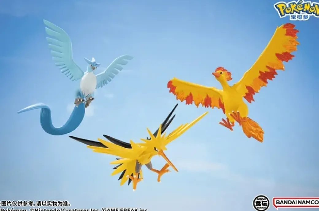 Second Edition Scale World Kanto Region Legendary Birds - Pokemon Official Statue - BANDAI SHOKUGAN
