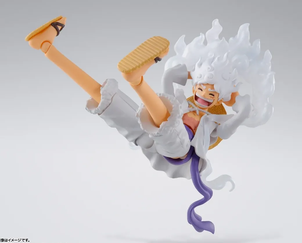 Second Edition S.H. Figuarts Gear 5 Nika Monkey D. Luffy - ONE PIECE Official Statue - TAMASHII