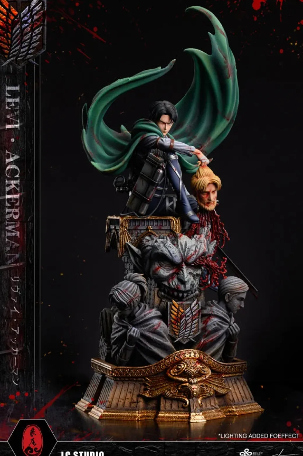 Seriously Injured Squad Captain Levi Ackerman - Attack On Titan Resin Statue - LC-Studios