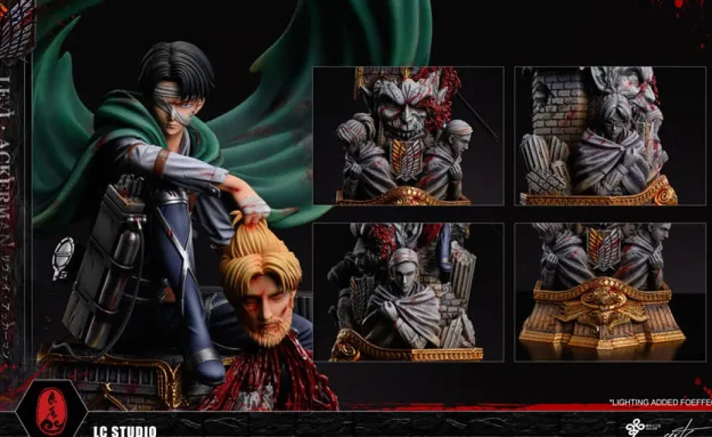 Seriously Injured Squad Captain Levi Ackerman - Attack On Titan Resin Statue - LC-Studios