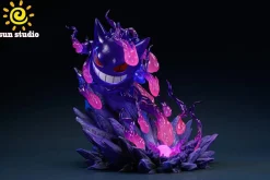Shadow Ball Gengar & Will-O-Wisp Gengar with LED - Pokemon Resin Statue - sun Studio