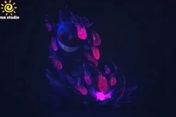 Shadow Ball Gengar & Will-O-Wisp Gengar with LED - Pokemon Resin Statue - sun Studio