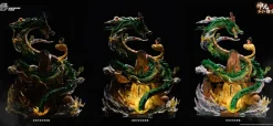 Shenron & Son Goku with LED - Dragon Ball Resin Statue - Blue Dragon Studio