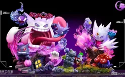 Shiny Colour Gigantamax Gengar with LED - Pokemon Resin Statue - Crescent-Studios