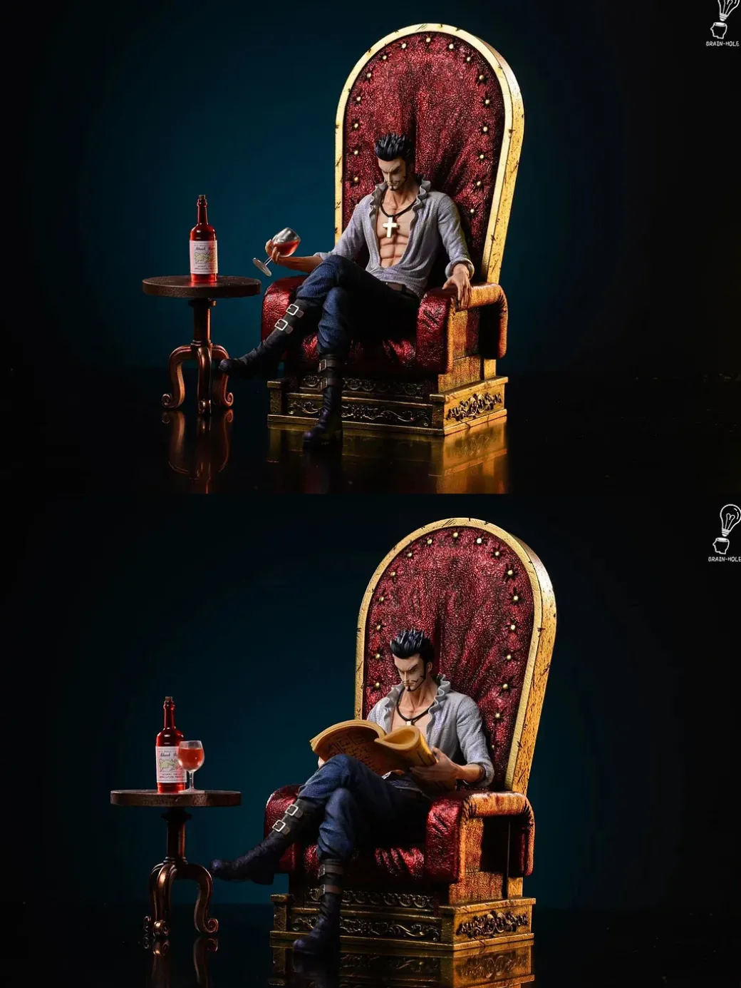 Sitting Dracule Mihawk - ONE PIECE Resin Statue - Brain Hole Studio