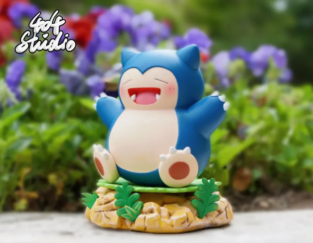Sitting Series 002 Snorlax - Pokemon Resin Statue - 404 Studios