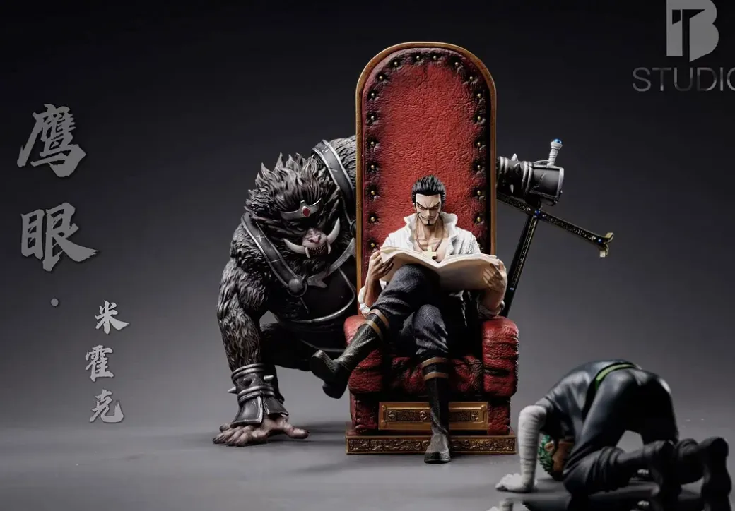 Sitting Seven Warlords of the Sea Series 005 Dracule Mihawk - ONE PIECE Resin Statue - BT Studios
