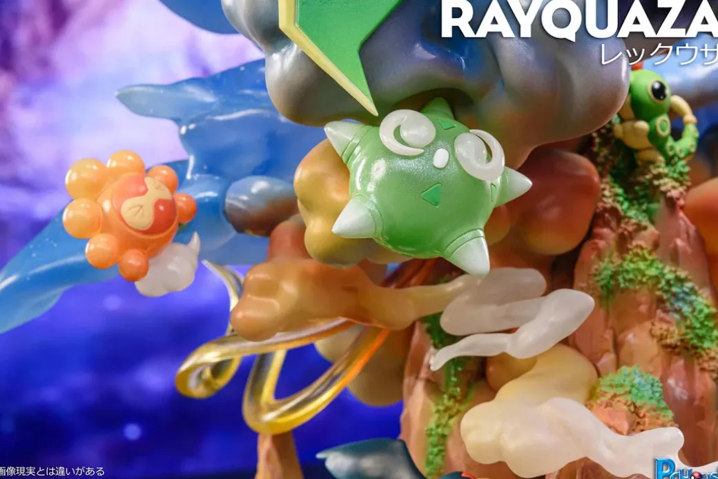 Sky Battle Rayquaza with LED - Pokemon Resin Statue - PCHouse Studios
