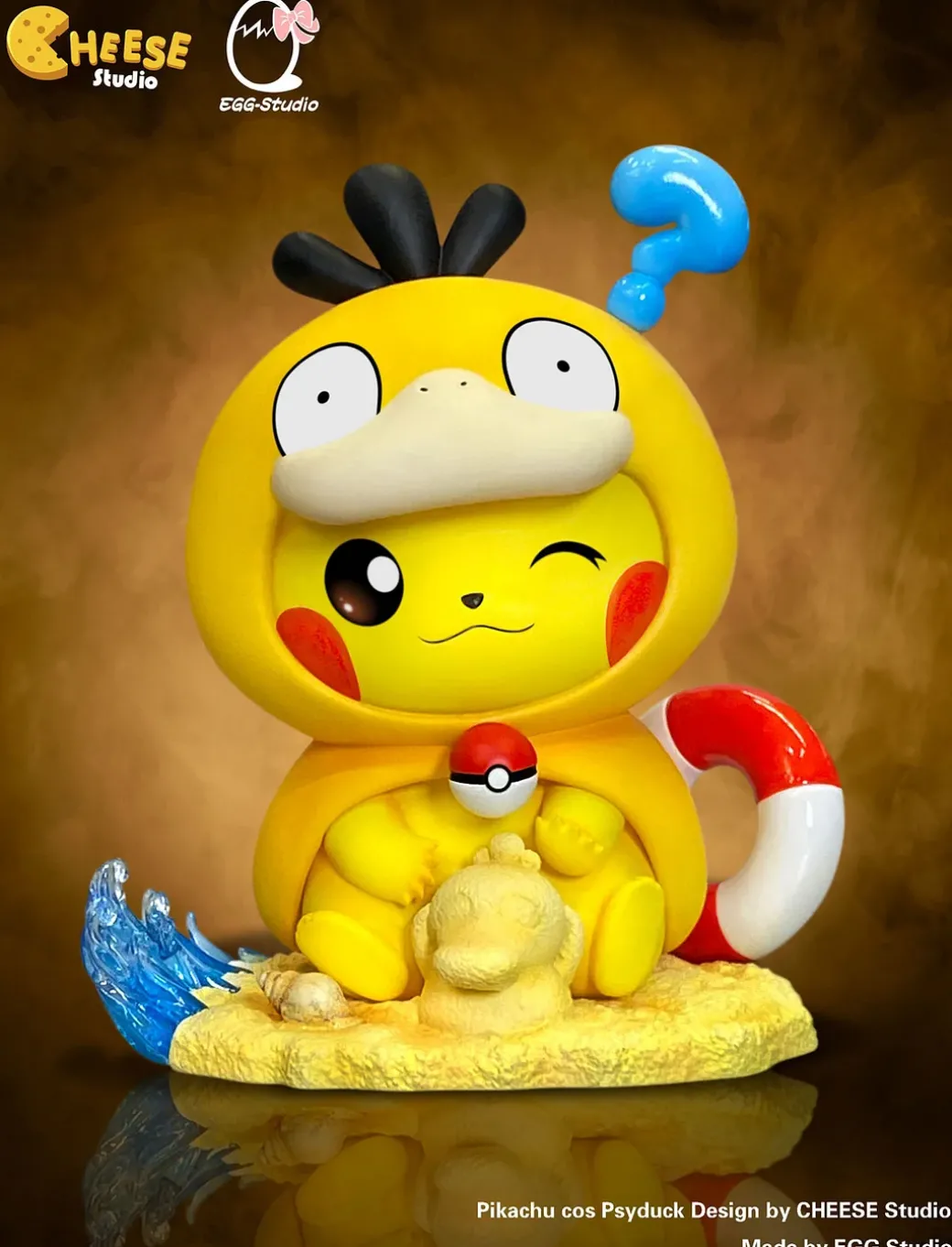 Slowpoke & Psyduck Cosplay Pikachu - Pokemon Resin Statue - CHEESE Studio