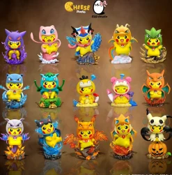 Slowpoke & Psyduck Cosplay Pikachu - Pokemon Resin Statue - CHEESE Studio