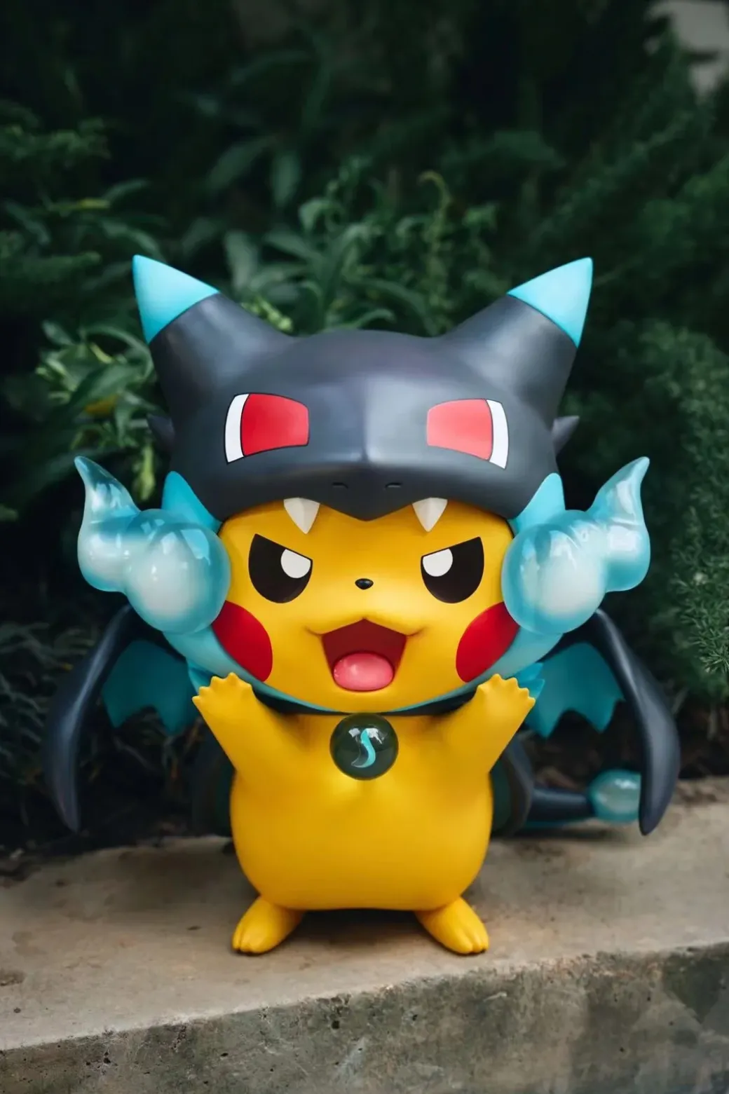 Small & 1/1 Scale Mega Charizard X Cosplay Pikachu - Pokemon Resin Statue - Unlimited Studios
