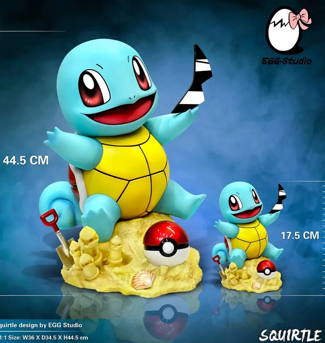 Small & 1/1 Scale Squirtle & Pokeball - Pokemon Resin Statue - EGGS Studios