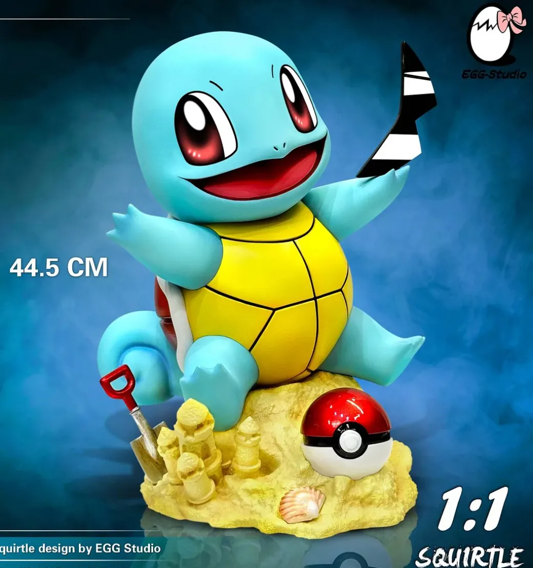 Small & 1/1 Scale Squirtle & Pokeball - Pokemon Resin Statue - EGGS Studios