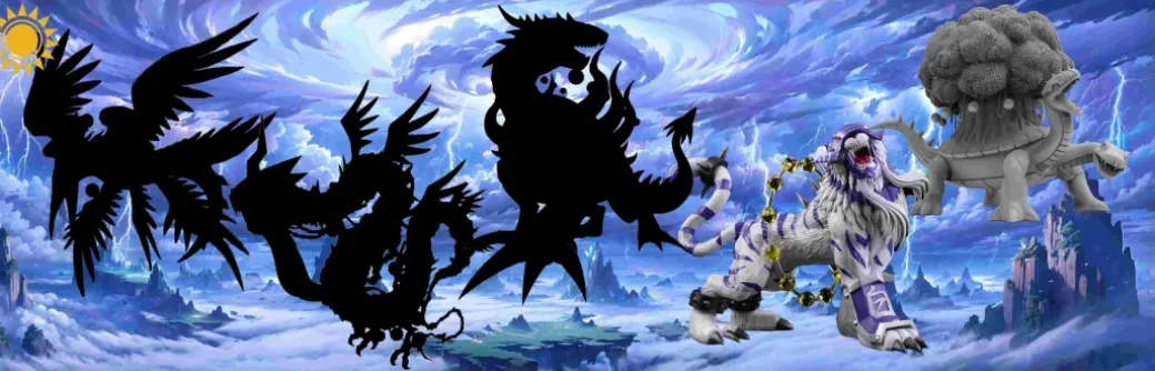 Small & Big Scale Baihumon - Digimon Resin Statue - TaiYangMoWan Studio