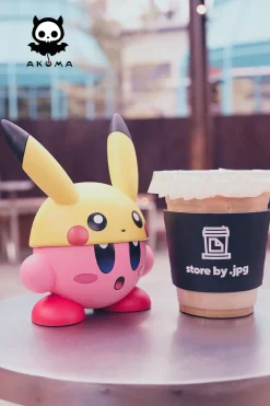 Small & Big Scale Beam & Pikachu Cosplay Kirby - Kirby Pokemon Resin Statue - Akuma Studio