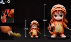 Small & Big Scale Charmander Cosplay Nami with LED - Pokemon ONE PIECE Resin Statue - Cit Studio
