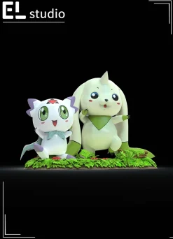 Small & Big Scale Culumon & Terriermon - Digimon Resin Statue - EL Studio
