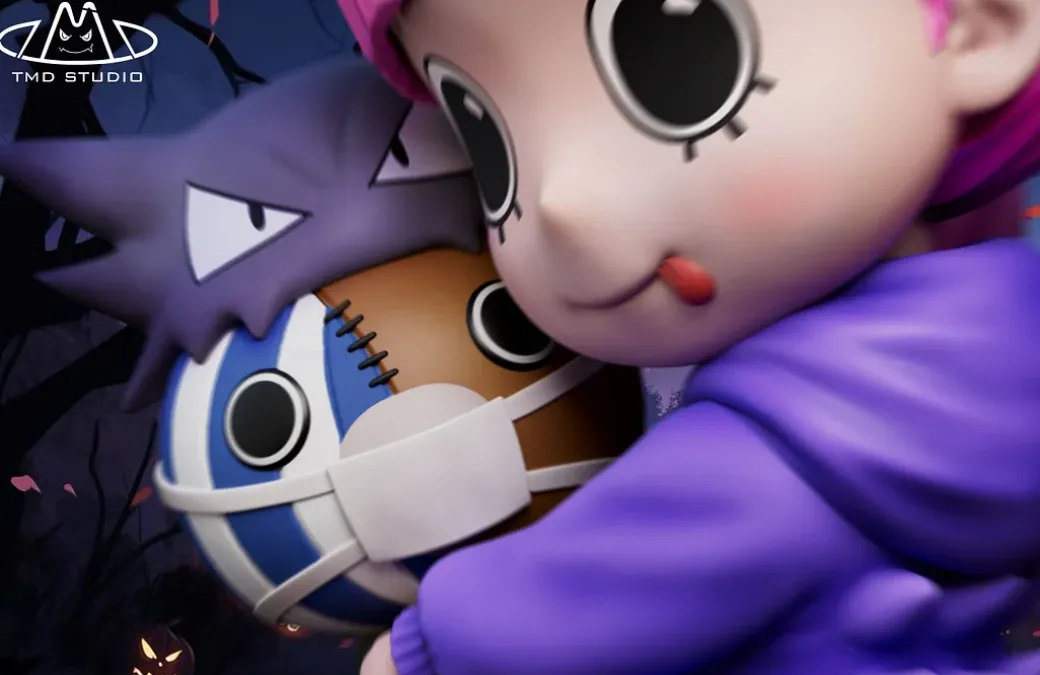 Small & Big Scale Cutie Series 001 Gengar Cosplay Perona - Pokemon ONE PIECE Resin Statue - TMD Studio