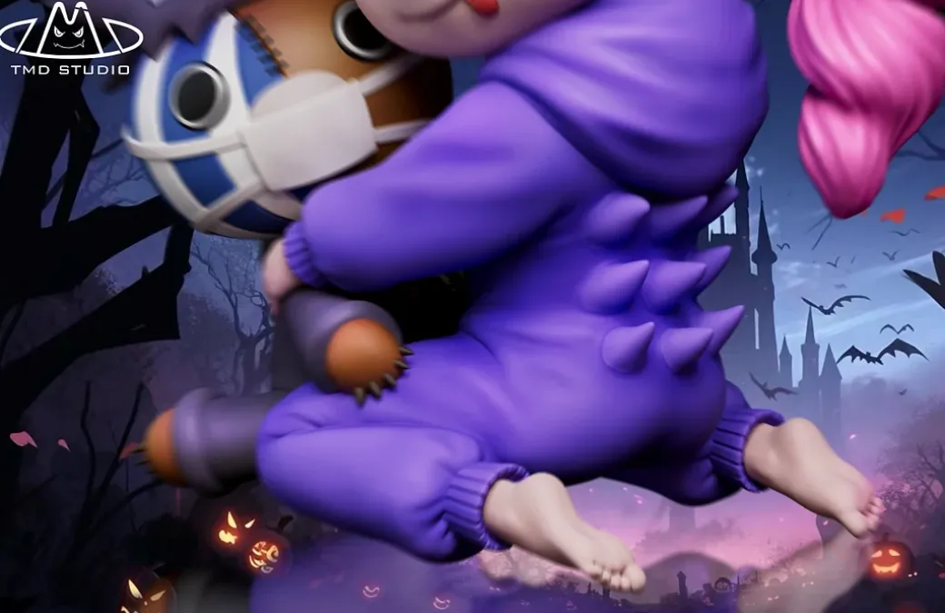 Small & Big Scale Cutie Series 001 Gengar Cosplay Perona - Pokemon ONE PIECE Resin Statue - TMD Studio