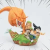 Small & Big Scale Dinosaur Chasing Son Gohan - Dragon Ball Resin Statue - DB Studios