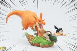 Small & Big Scale Dinosaur Chasing Son Gohan - Dragon Ball Resin Statue - DB Studios